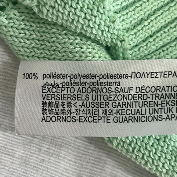 Zara Knit Crop Top Floral Embroidered Beaded Cottagecore Preppy Size Med Large - Picture 8 of 9